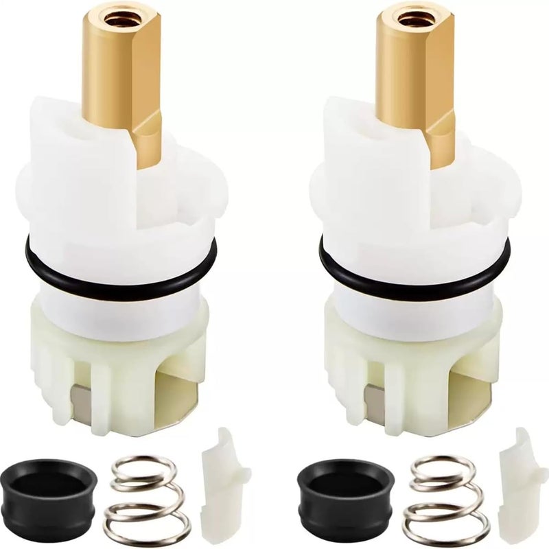 FLZHBFC For Delta two handle Faucet Repair Kit,RP25513 faucet stem assembly Replacement Kit,Includes RP24096 Cartridge RP4993 Seat and Spring RP24097 Turn stop1/4, 2 Pack - Image 1
